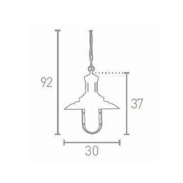 Searchlight - Hanglamp aan ketting FISHERMAN 1xE27/60W/230V