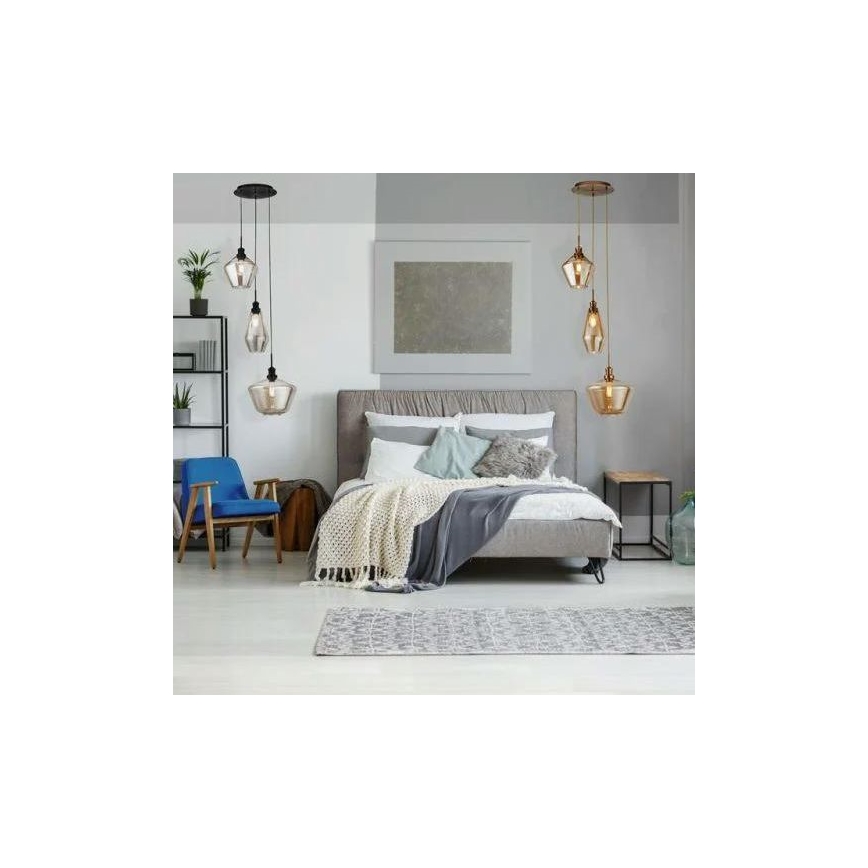 Searchlight - Hanglamp aan een koord MIA 3xE27/60W/230V zwart