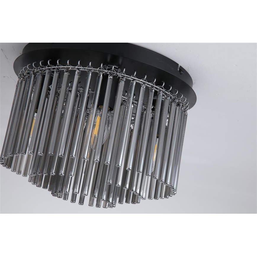 Searchlight - Plafondlamp SWIZZLE 5xE14/60W/230V Ø 32 cm rookkleurig
