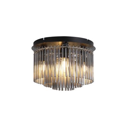 Searchlight - Plafonnier SWIZZLE 5xE14/60W/230V, Ø 32 cm, verre fumé