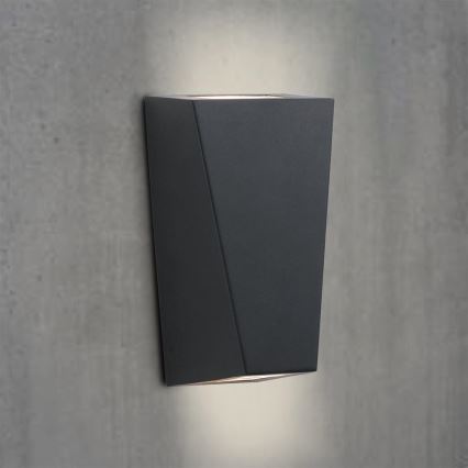 Searchlight - Wandlamp voor buiten OUT 2xGU10/3W/230V IP44 zwart
