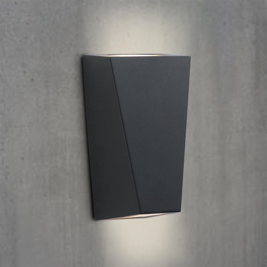 Searchlight - Wandlamp voor buiten OUT 2xGU10/3W/230V IP44 zwart
