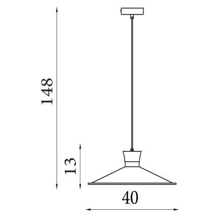 Searchlight - Suspension sur câble BALHAM 1xE27/60W/230V