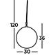 Searchlight - Hanglamp aan een koord ATOM 1xE27/60W/230V wit/glanzend chroom