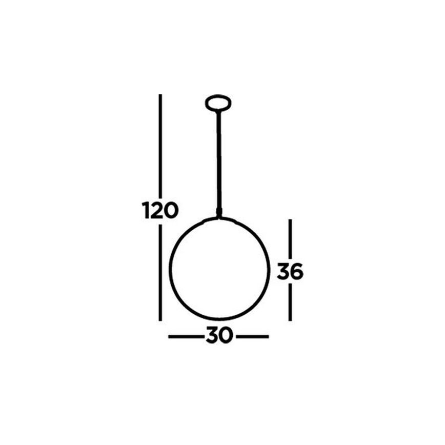 Searchlight - Hanglamp aan een koord ATOM 1xE27/60W/230V wit/zwart