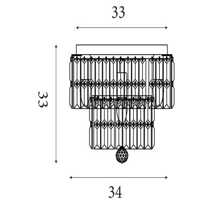 Searchlight - Badkamerplafondlamp EMPIRE 4xE14/60W/230V IP44