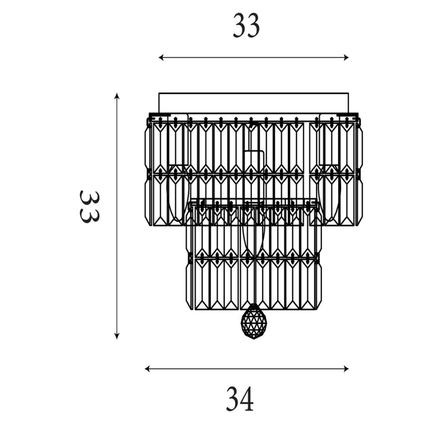 Searchlight - Badkamerplafondlamp EMPIRE 4xE14/60W/230V IP44