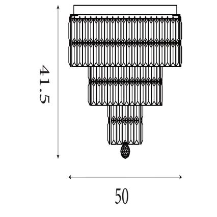 Searchlight - Plafonnier pour salle de bains EMPIRE 6xE14/60W/230V IP44