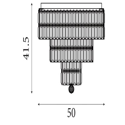 Searchlight - Plafondlamp voor de badkamer EMPIRE 6xE14/60W/230V IP44