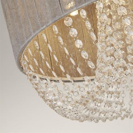 Searchlight - Plafondlamp BELLANO 5x G9/7W/230V Ø 50 cm grijs