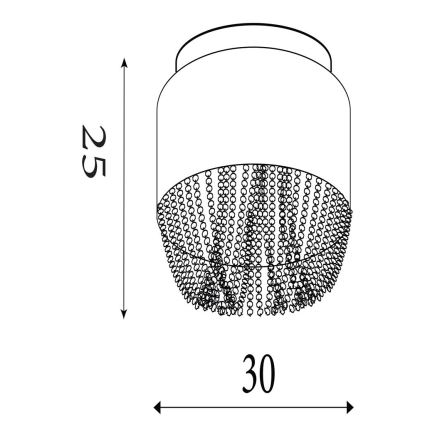 Searchlight - Plafonnier BELLANO 1xG9/7W/230V pr. 30 cm blanc