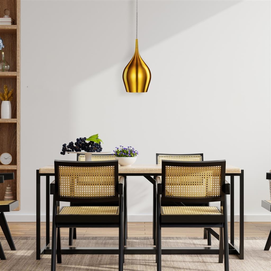Searchlight - Hanglamp aan een koord VIBRANT 1xE14/60W/230V goud