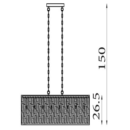 Searchlight - Kroonluchter aan ketting BIJOU 8xE14/40W/230V