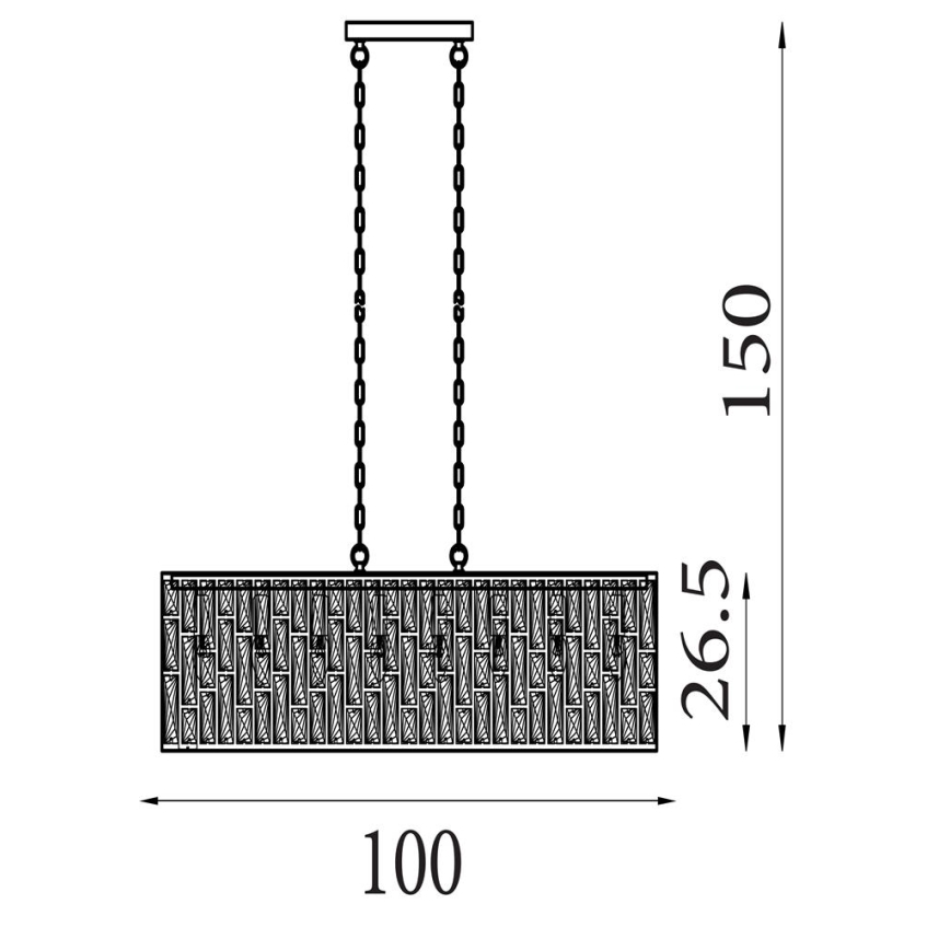Searchlight - Lustre suspendu sur chaîne BIJOU 8xE14/40W/230V