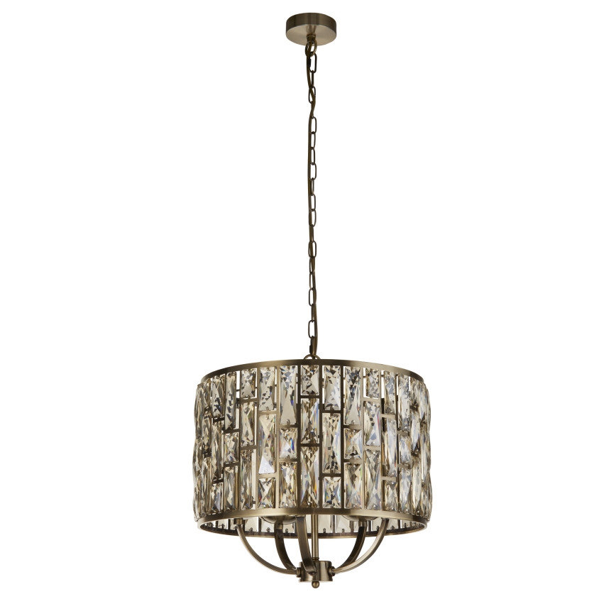 Searchlight - Suspension chaîne BIJOU 5xE14/60W/230V d. 44 cm laiton