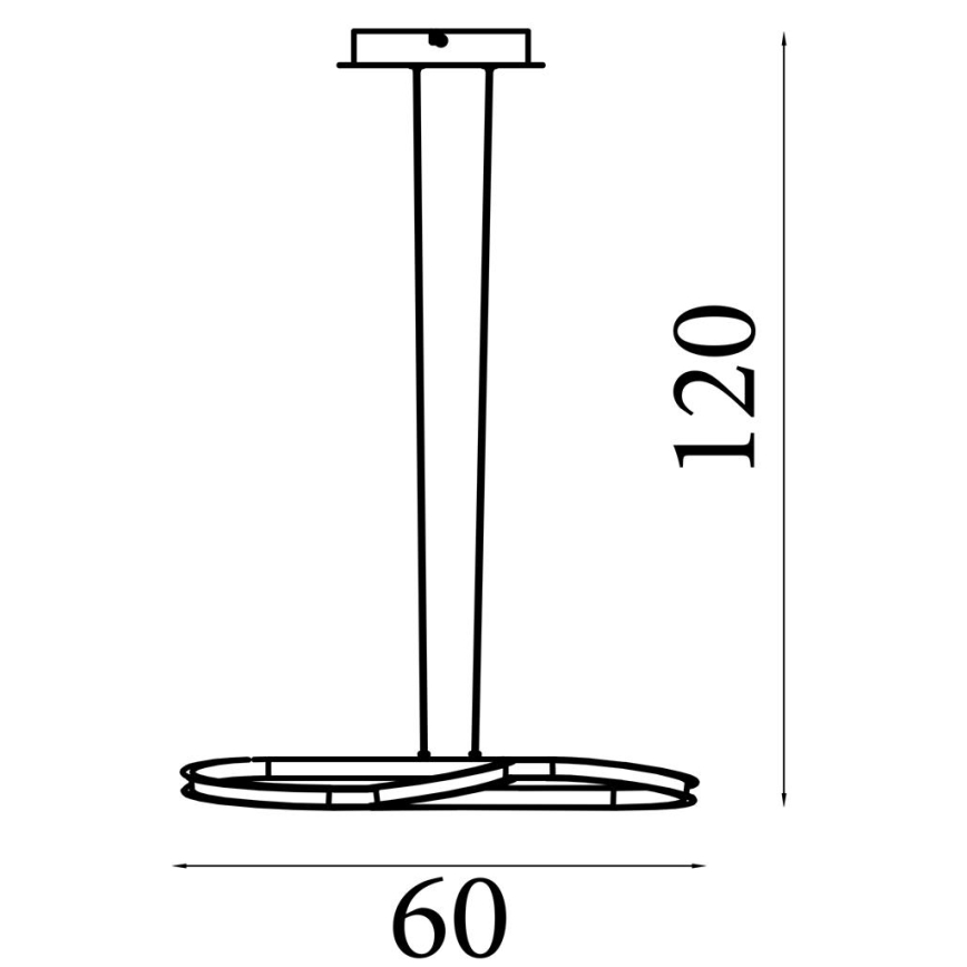 Searchlight - Suspension LED dimmable sur câble DOODLE LED/40W/230V laiton