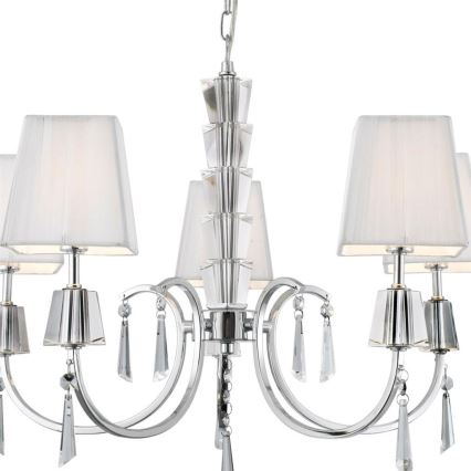 Searchlight - Hanglamp aan een ketting PORTICO 5xG9/33W/230V glanzend chroom