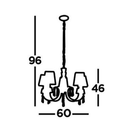 Searchlight - Hanglamp aan een ketting PORTICO 5xG9/33W/230V glanzend chroom