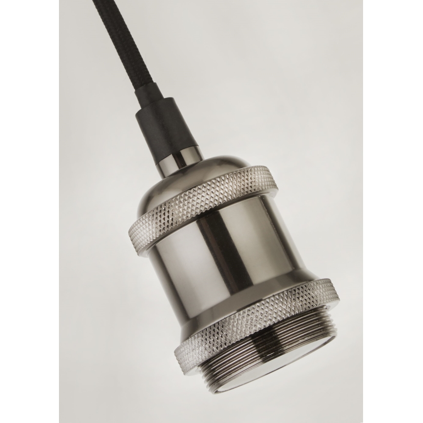 Searchlight - Hanglamp met kabel SUSPENSION 1xE27/60W/230V zilverkleurig