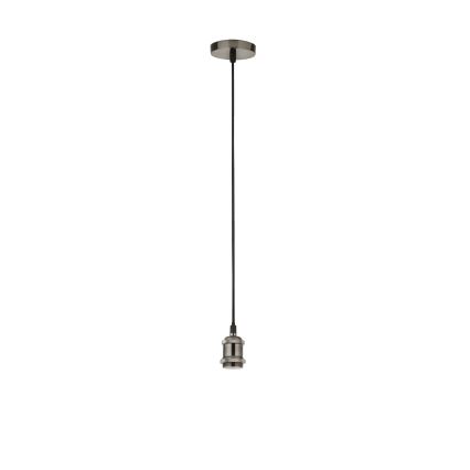 Searchlight - Hanglamp met kabel SUSPENSION 1xE27/60W/230V zilverkleurig