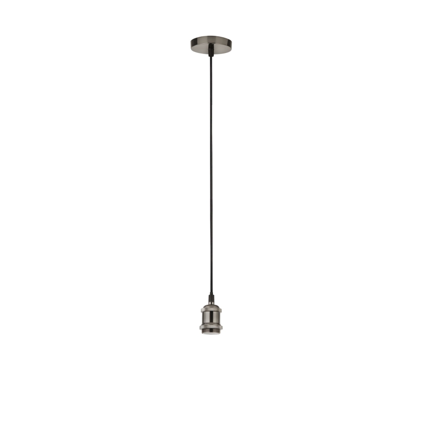 Searchlight - Hanglamp met kabel SUSPENSION 1xE27/60W/230V zilverkleurig