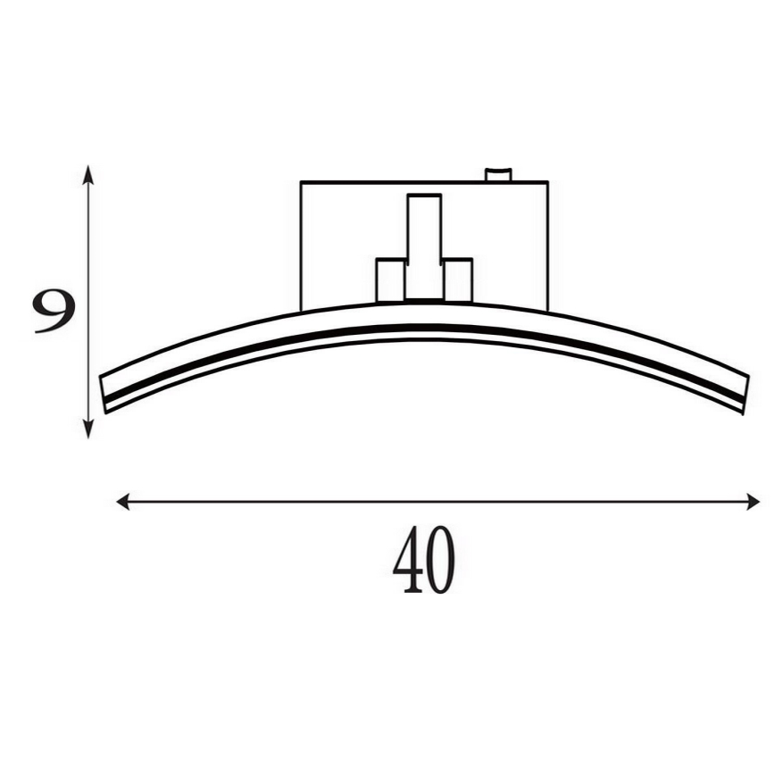 Searchlight - LED-schilderijlamp SANTORINI LED/8,2W/230V zilver