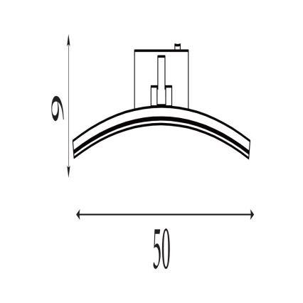 Searchlight - LED-schilderijlamp SANTORINI LED/10,88W/230V zilverkleurig