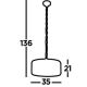Searchlight - Hanglamp aan een ketting CHAPEAU 3xE27/60W/230V