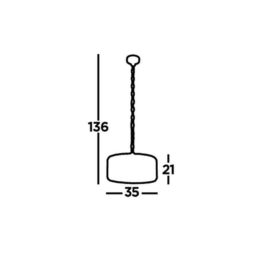 Searchlight - Suspension sur chaîne CHAPEAU 3xE27/60W/230V