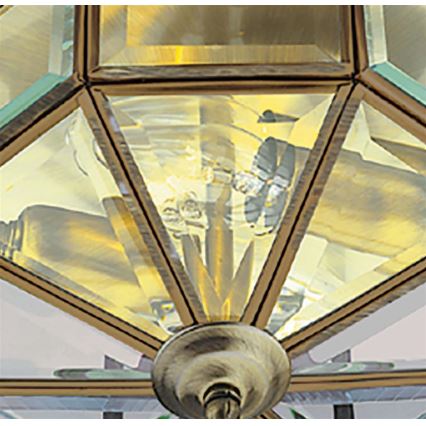 Searchlight - Plafondlamp FLUSH 2xE14/60W/230V messing