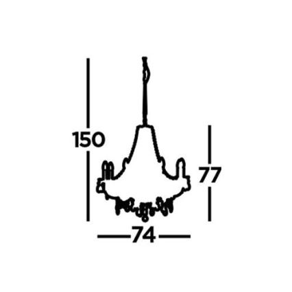 Searchlight - Suspension sur chaîne MARIE THERESE 8xE14/40W/230V