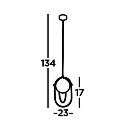 Searchlight - Suspension filaire AXIS 1xE27/60W/230V noir