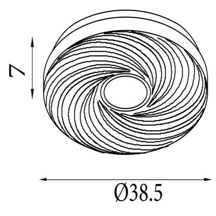 Searchlight - LED-plafondlamp AURA LED/24W/230V Ø 38,5 cm wit