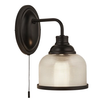 Searchlight - Applique murale BISTRO 1xE27/60W/230V noir
