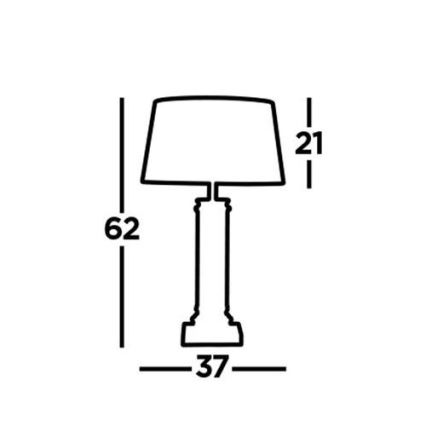 Searchlight - Lampe de table PEDESTAL 1xE27/60W/230V noir