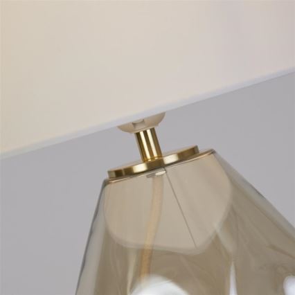 Searchlight - Lampe de table DEVON 1xE27/60W/230V gris/fumé