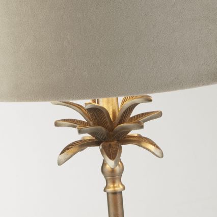 Searchlight - Tafellamp PALM 1xE27/10W/230V beige/mat chroom