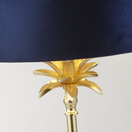 Searchlight - Tafellamp PALM 1xE27/10W/230V blauw/goud