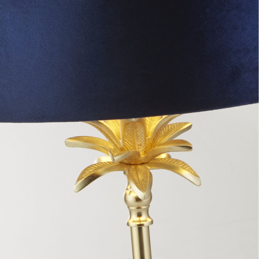 Searchlight - Tafellamp PALM 1xE27/10W/230V blauw/goud