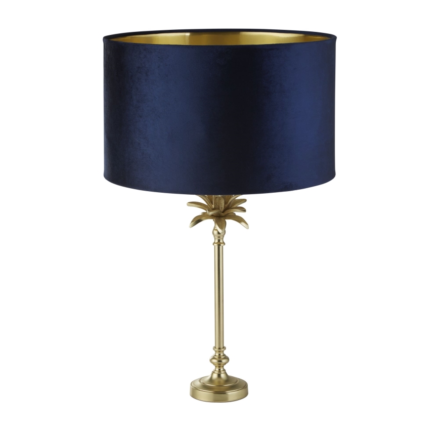 Searchlight - Tafellamp PALM 1xE27/10W/230V blauw/goud