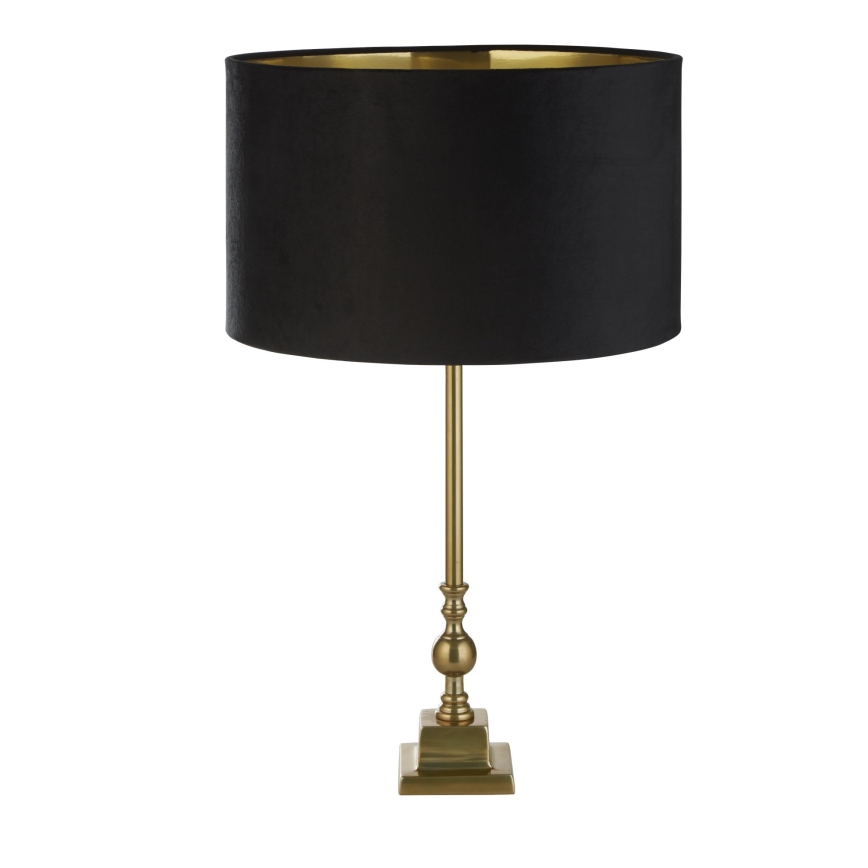 Searchlight - Lampe de table WHITBY 1xE27/10W/230V noir/doré