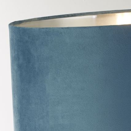 Searchlight - Lampe de table WHITBY 1xE27/10W/230V bleu/chrome brillant