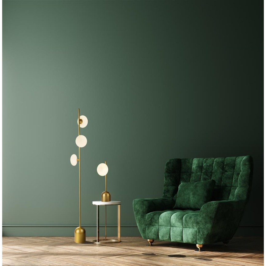 Searchlight - Lampadaire PEBBLE 3xG9/33W/230V laiton