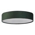 Searchlight - Groene plafondlamp DRUM 3xE27/60W/230V