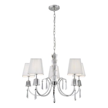 Searchlight - Hanglamp aan een ketting PORTICO 5xG9/33W/230V glanzend chroom