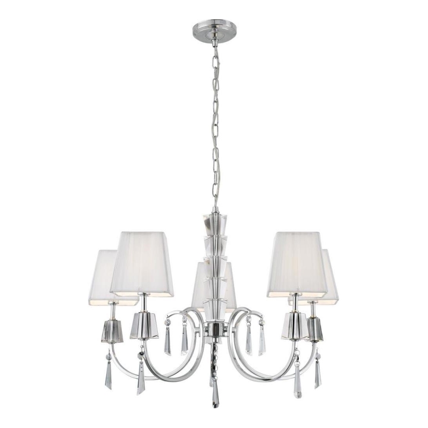 Searchlight - Hanglamp aan een ketting PORTICO 5xG9/33W/230V glanzend chroom