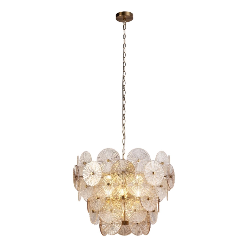 Searchlight - Hanglamp aan een ketting WAGON WHEEL 9xG9/33W/230V diameter 64 cm brons