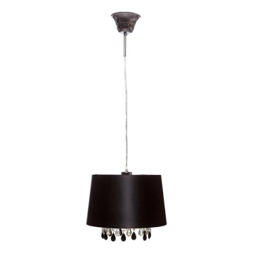 Searchlight - Hanglamp aan een koord LILA 1xE27/60W/230V zwart