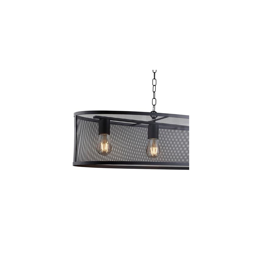 Searchlight - Hanglamp aan ketting FISHNET 4xE27/60W/230V zwart