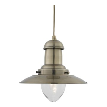Searchlight - Hanglamp aan snoer FISHERMAN 1xE27/60W/230V messing